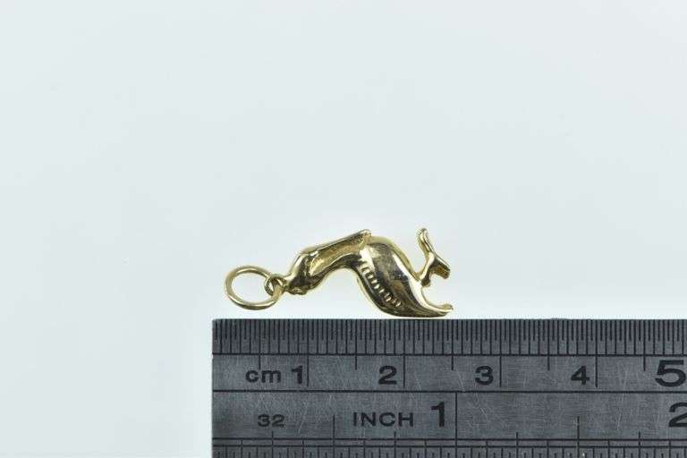 14K Yellow Gold Pelican Coastal Sea Bird Animal Wildlife Charm/Pendant
