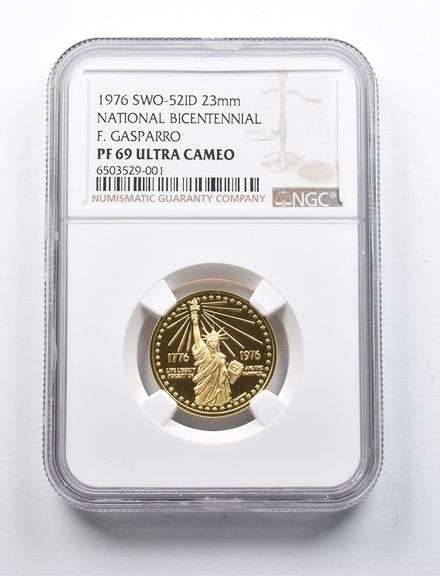 PF69 UCAM 1976 National Bicentennial F. Gasparro SWO-52ID 23mm NGC