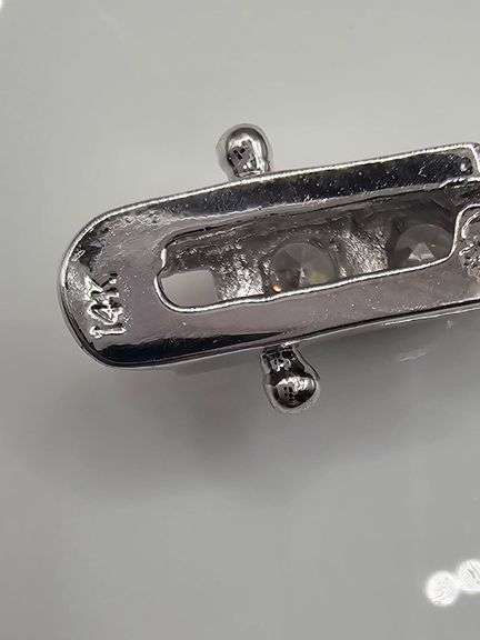 14 Kt White Gold Plated 8.75 Ctw Lab Simulated Diamond Tennis Bracelet