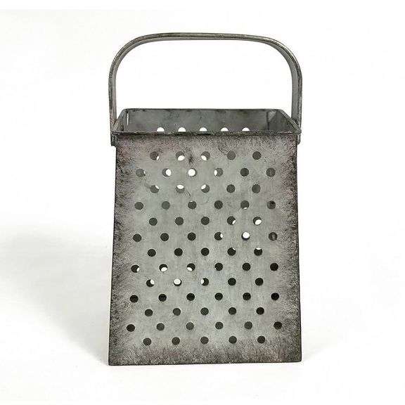 Vintage Galvanized Grater with Handle
