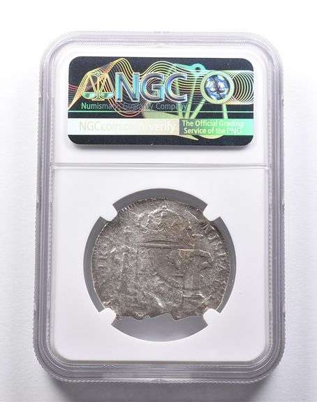 Genuine El Cazador Spanish Colonial 4 Reales NGC Shipwreck Certificate