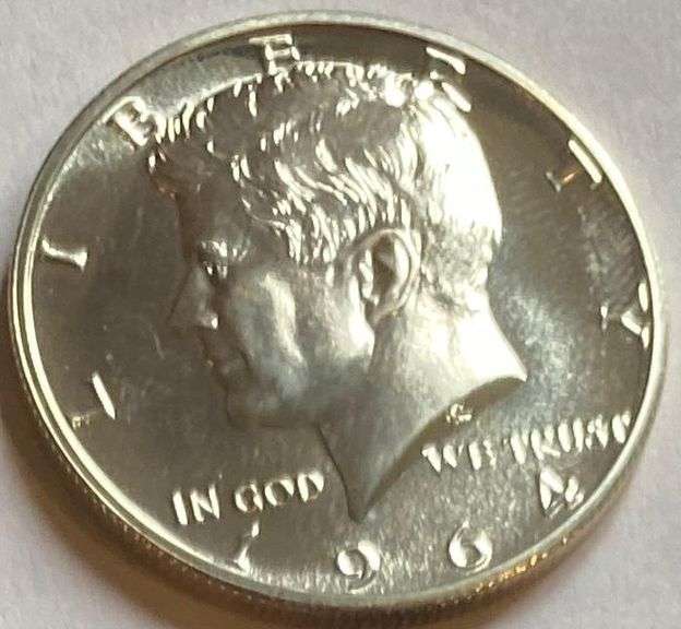 Gem 1964 Proof Accented Hair Kennedy Half Dollar