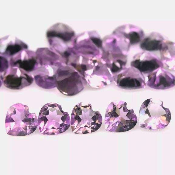Stunning 11.63ct heart cut real Brazilian Amethyst set