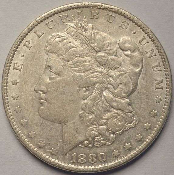 1880-O Morgan Silver Dollar Lamination Error