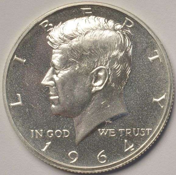 1964 Rare Accent Hair Variety Proof Kennedy Half Dollar