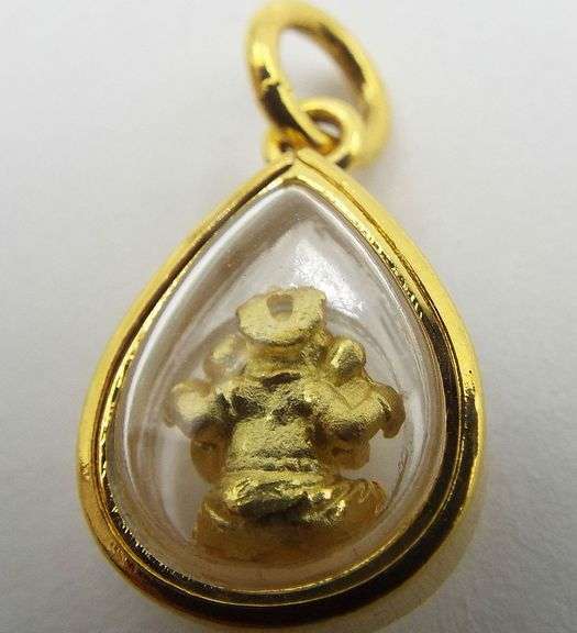 Gold Ganesh Amulet / Pendant  Hindu God