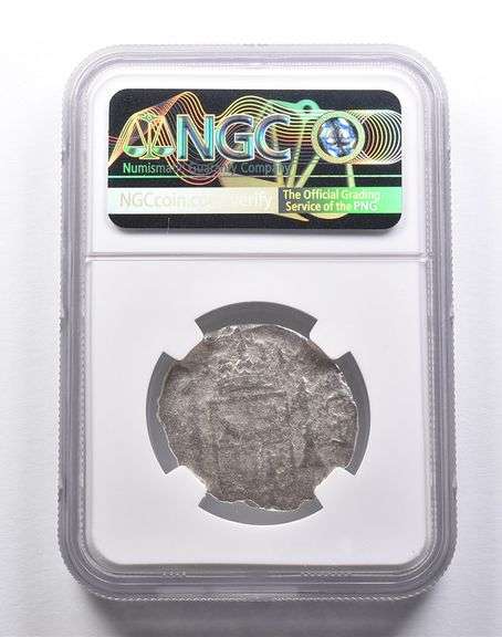 Genuine El Cazador Spanish Colonial 4 Reales NGC Shipwreck Certificate