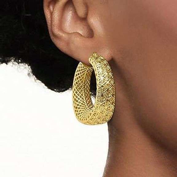 18kt Italian Gold Hoop Earrings