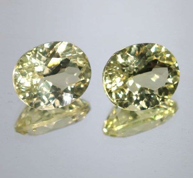 Brilliant! 6.83ct concave cut unheated Citrine pair
