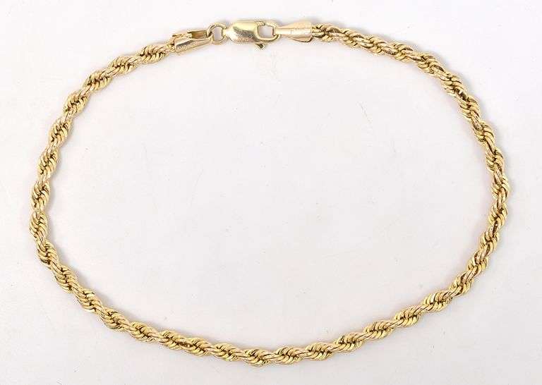 Wonderful 10K Yellow Gold Chain Link Bracelet
