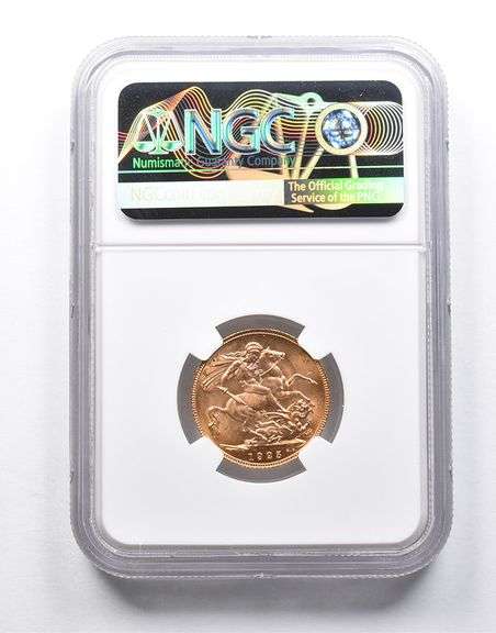 MS66 1925 Great Britain 1 Sovereign Gold Coin NGC