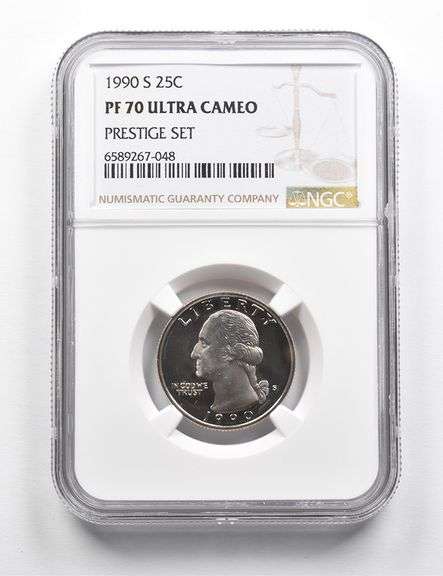 PF70 UCAM 1990-S Washington Quarter Prestige Set NGC RARE PEDIGREE