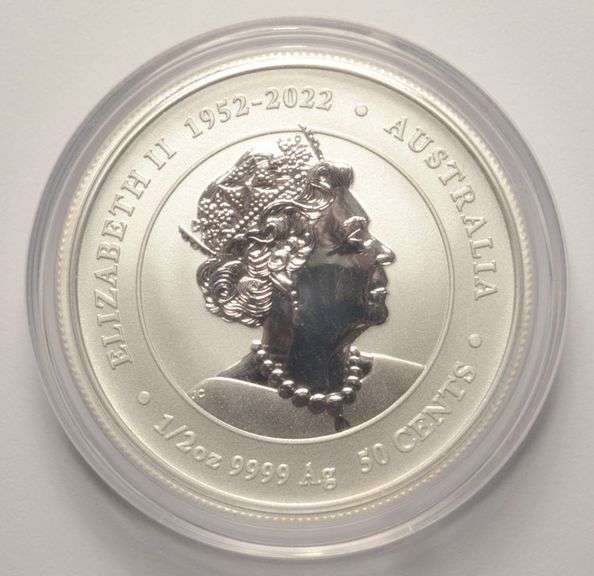 2024 Australia Lunar Dragon 1/2 Ounce Silver BU Colorized Coin In Capsule
