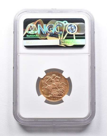 MS65 1925 Great Britain 1 Sovereign Gold Coin NGC