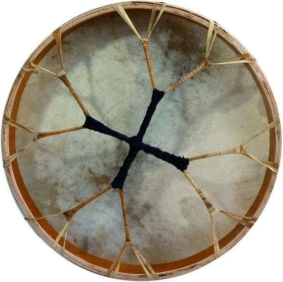 Handmade 16" Native American Shaman Drum with Goat Skin