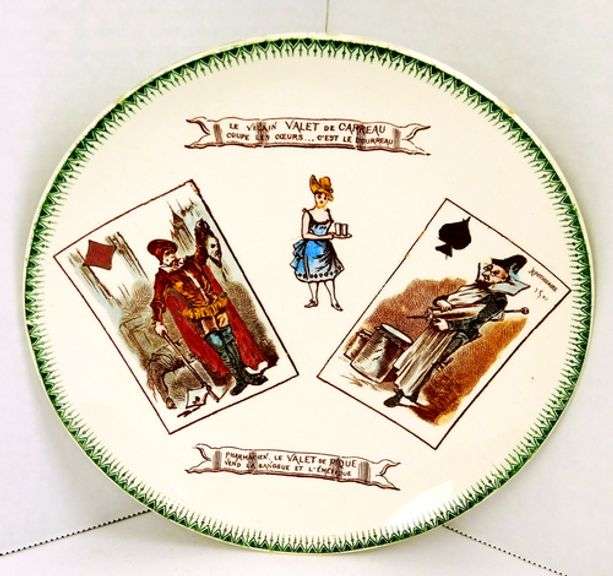 Antique French Fortune Telling Plate