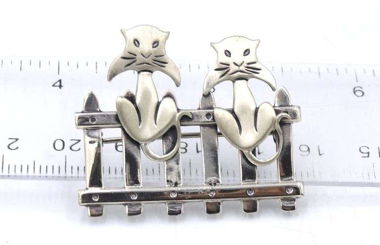Vintage 925 sterling silver group lot of 3 brooches