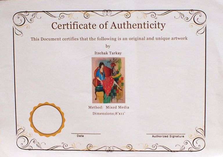 Highly Collectible Tarkay Original Watercolor on Paper