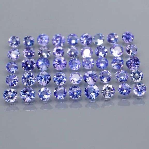 Sparkling 3.44ct 45 piece Tanzanite set