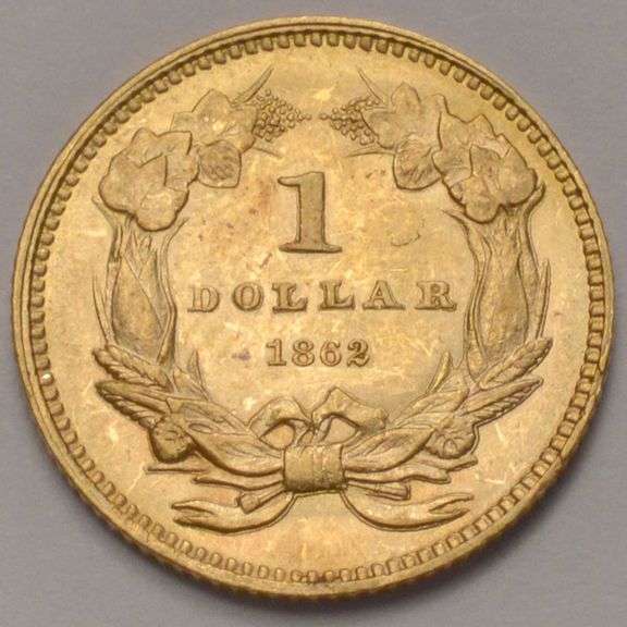 1862 Gold Dollar Civil War Issue, BU.
