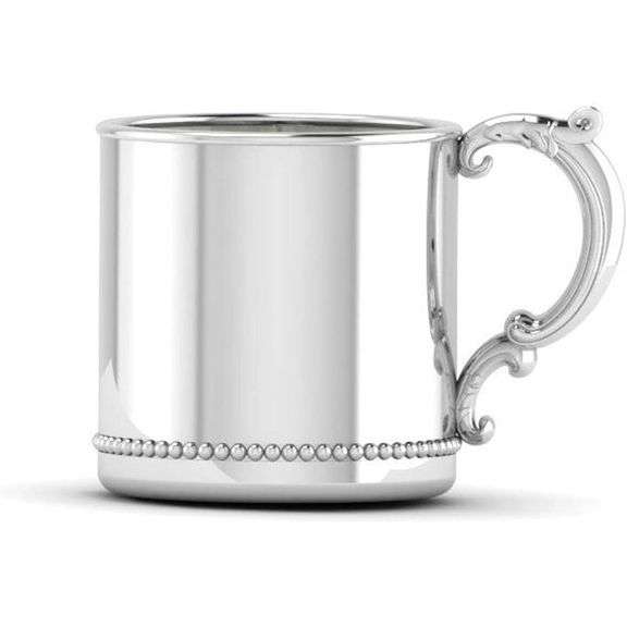 Sterling Silver Beaded Cup Victorian Handle