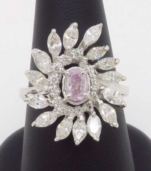 Rare GIA Certified Fancy Pink Purple Diamond Ring