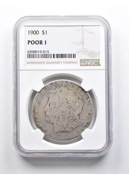 POOR 1 1900 Morgan Silver Dollar NGC Lowball Pocket Piece