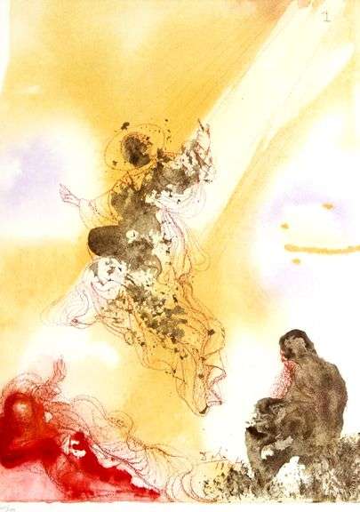 Highly Collectible and Rare Salvador Dali Original Lithograph from the 'Biblia Sacra' Suite