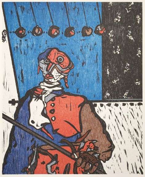 Martin, Jose San "The Lookout" a Rare Limited Original Offset Lithograph on Paper, 1990