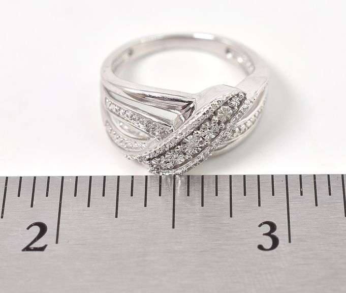 Diamond Band Ring in Sterling Silver