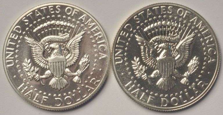 Lot of 2 1964 Proof Kennedy Half Dollars