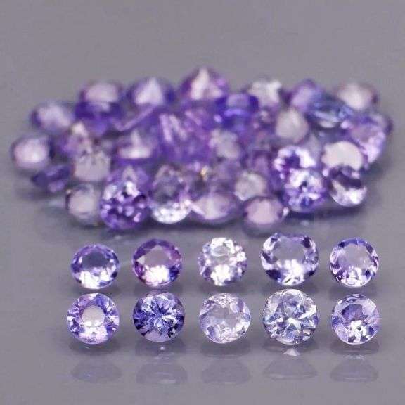 Non stop flashing 3.88ct diamond cut Tanzanite set