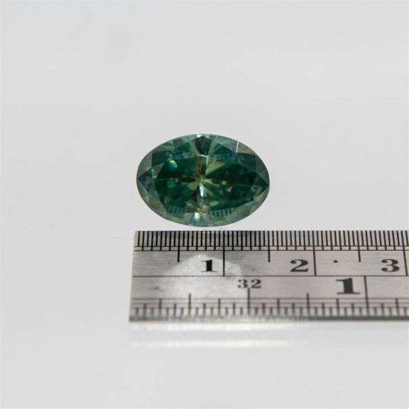 Huge Rare 6.34 Ct VVs1 Green Lab Simulated Diamond Solitaire