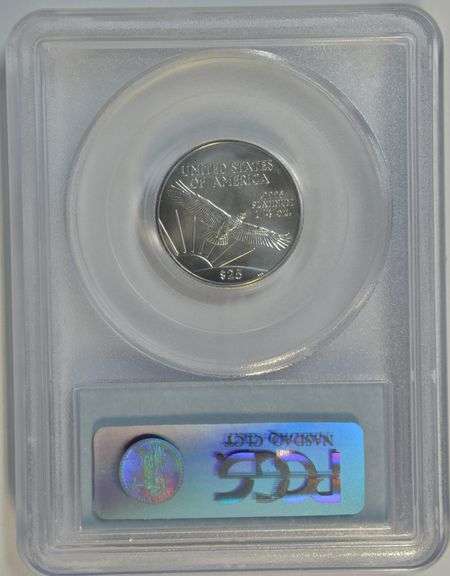 Nearly Flawless PCGS MS69 graded 2008 $25 pure Platinum Eagle