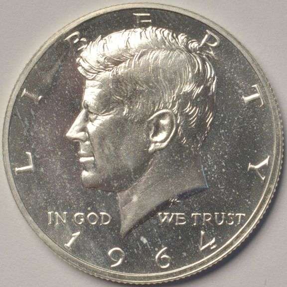 1964 Rare Accent Hair Variety Proof Kennedy Half Dollar