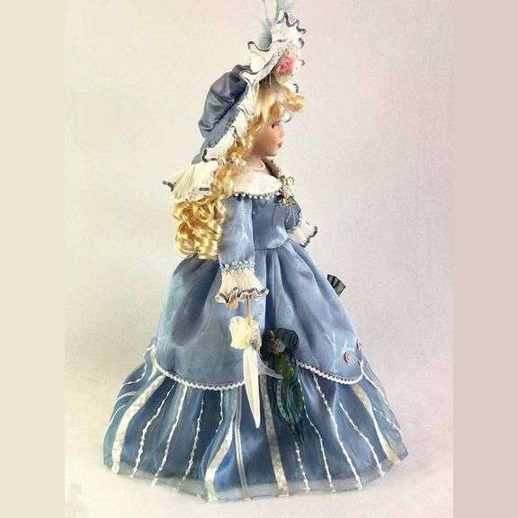 Elegant 16" Porcelain Victoria Doll Collectible with Certificate