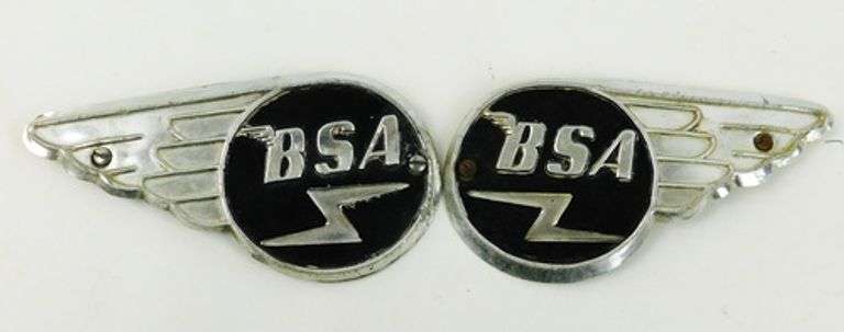 BSA Vintage Motorcycle Aluminum Emblems