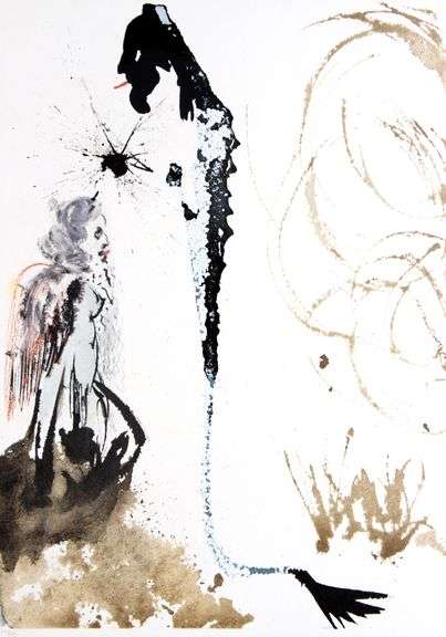 Highly Collectible and Rare Salvador Dali Original Lithograph from the 'Biblia Sacra' Suite