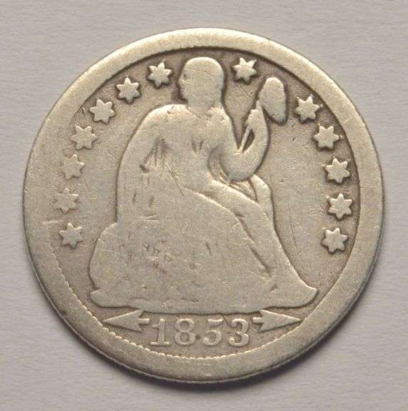 1853-O Seated Liberty Dime, Circulated.
