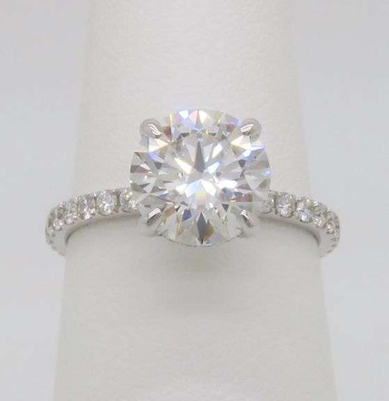 2.61CTW Hidden Halo Lab Diamond Engagement Ring