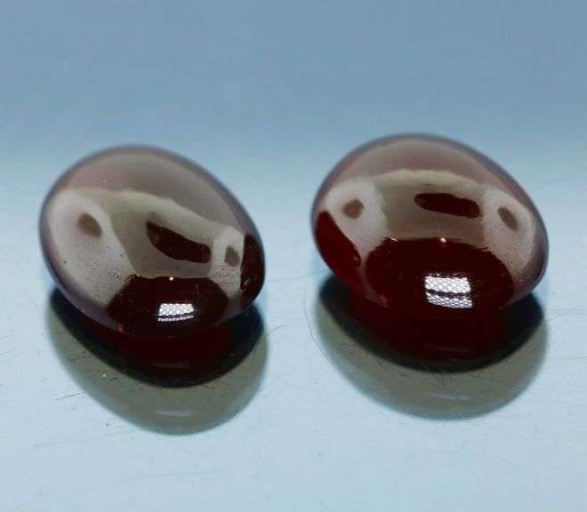 Ravishing 9.99ct untreated garnet cabochon pair