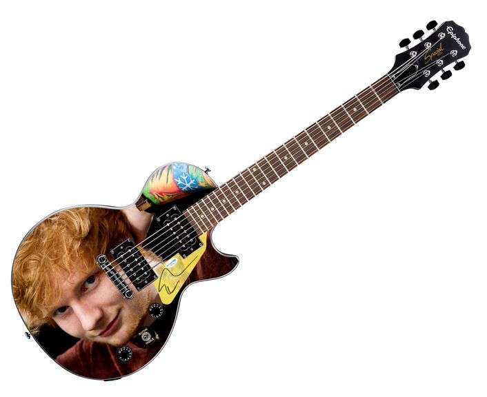 Ed Sheeran Signed Custom 1/1 Epiphone Graphics Guitar ACOA