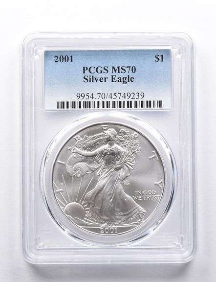MS70 2001 American Silver Eagle PCGS