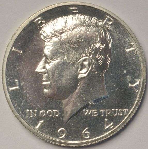 1964 Rare Accent Hair Variety Proof Kennedy Half Dollar