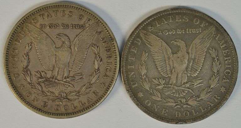 Very sharp key dates 1884-S & 1901-S Morgan Silver Dollars in XF45