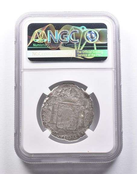 Genuine El Cazador Spanish Colonial 4 Reales NGC Shipwreck Certificate