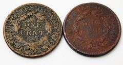 2 U.S. Large Cents, 1819 & 1828