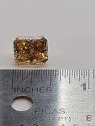 Huge 6.25 Ct Sparkling Yellow Fire Moissanite Emerald Cut Solitaire