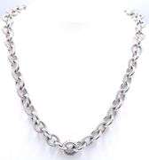 925 Sterling silver Judith Ripka circle link necklace