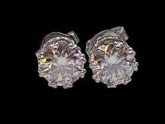Sparkling 2.04 Ct VVs1 F-G Lab Simulated Diamond Earrings